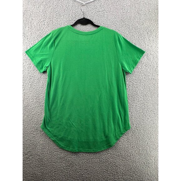 Looney Tunes Bugs Bunny Christmas Graphic T-Shirt Size XXL Green  High Low - Picture 2 of 8